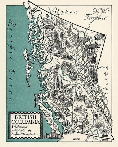 British Columbia Pictorial Map