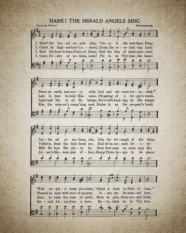 Hark The Herald Angels Sing Hymnal Sheet