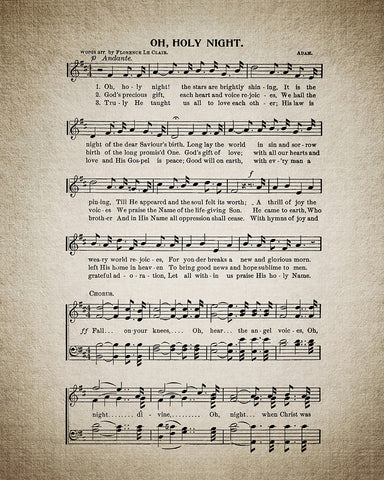 Oh Holy Night Hymnal Sheet