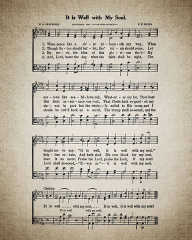 It Is Well With My Soul Hymnal Sheet No2