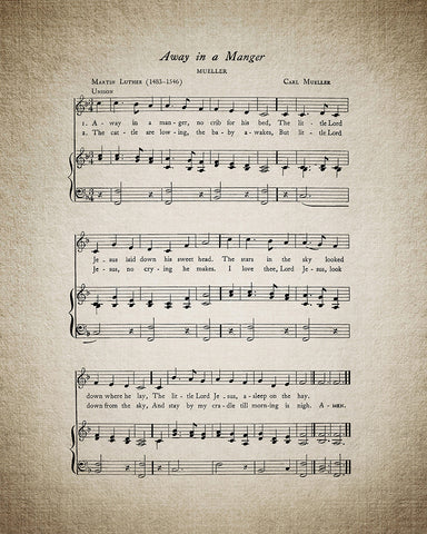 Away in a Manger Hymnal Sheet