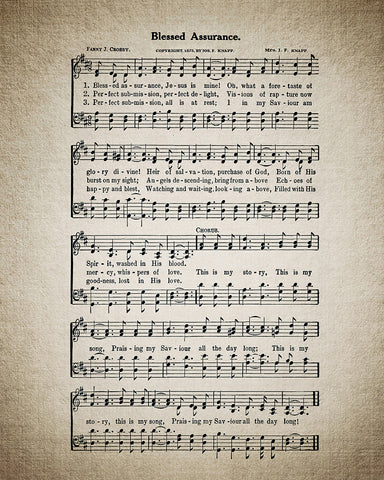 Blessed Assurance Hymnal Sheet