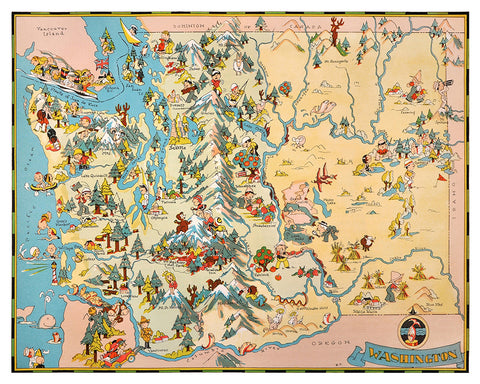 Ruth Taylor - Pictorial Map of Washington