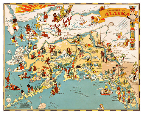 Ruth Taylor - Pictorial Map of Alaska