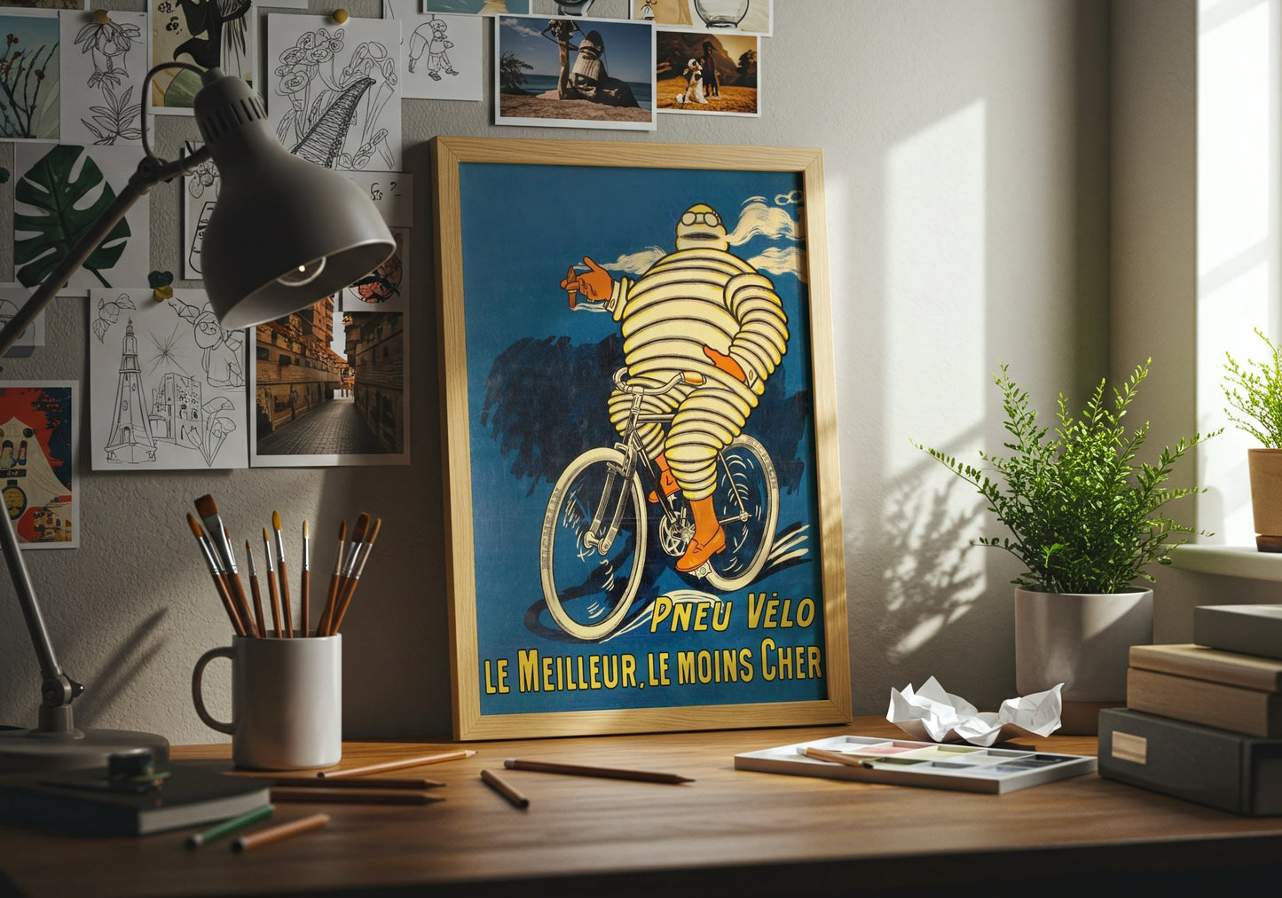 Tire Man on Bicycle
