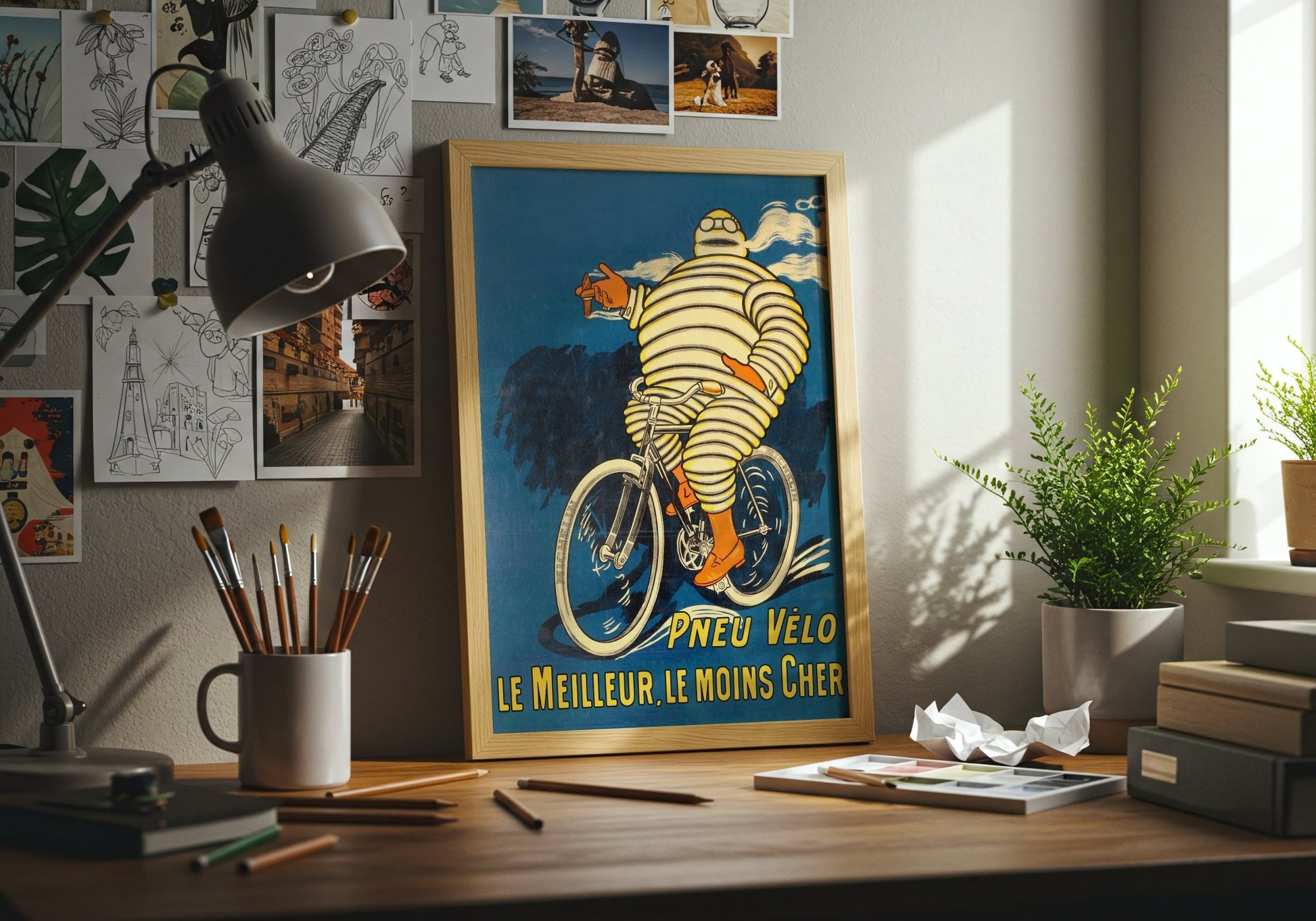 Tire Man on Bicycle