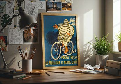 Tire Man on Bicycle