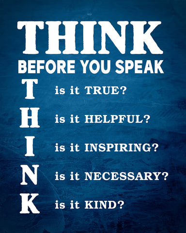 Think Before You Speak No1