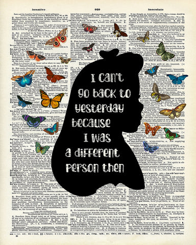 Alice In Wonderland I Can't Go Back To Yesterday No3