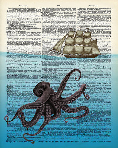 Kraken and Ship