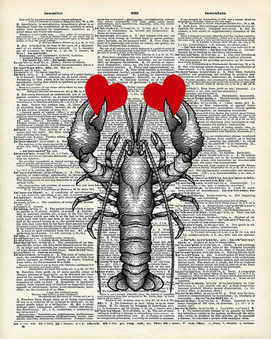 Lobster with Red Hearts