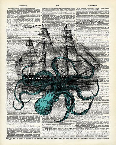 Octopus Attacking Ship