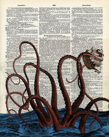 Giant Brown Tentacles and Ship