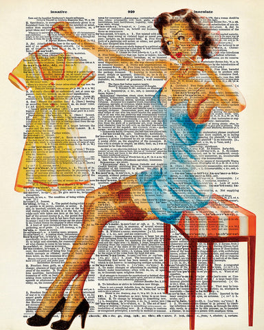 Pin-Up Girl Picking Dress