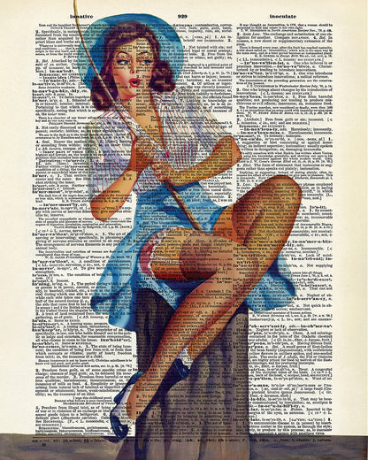 Pin-Up Girl Fishing