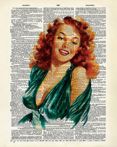 Red-Headed Pin-Up Girl