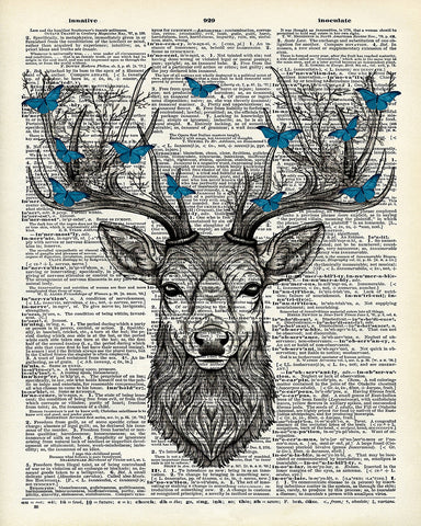 Deer and Butterflies
