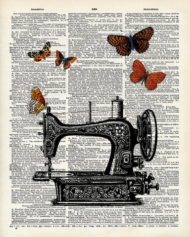 Sewing Machine and Butterfly