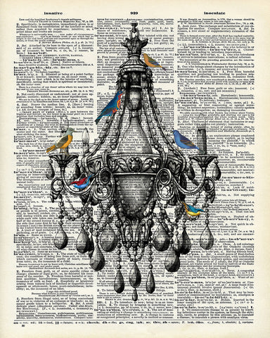 Hummingbirds on Chandelier