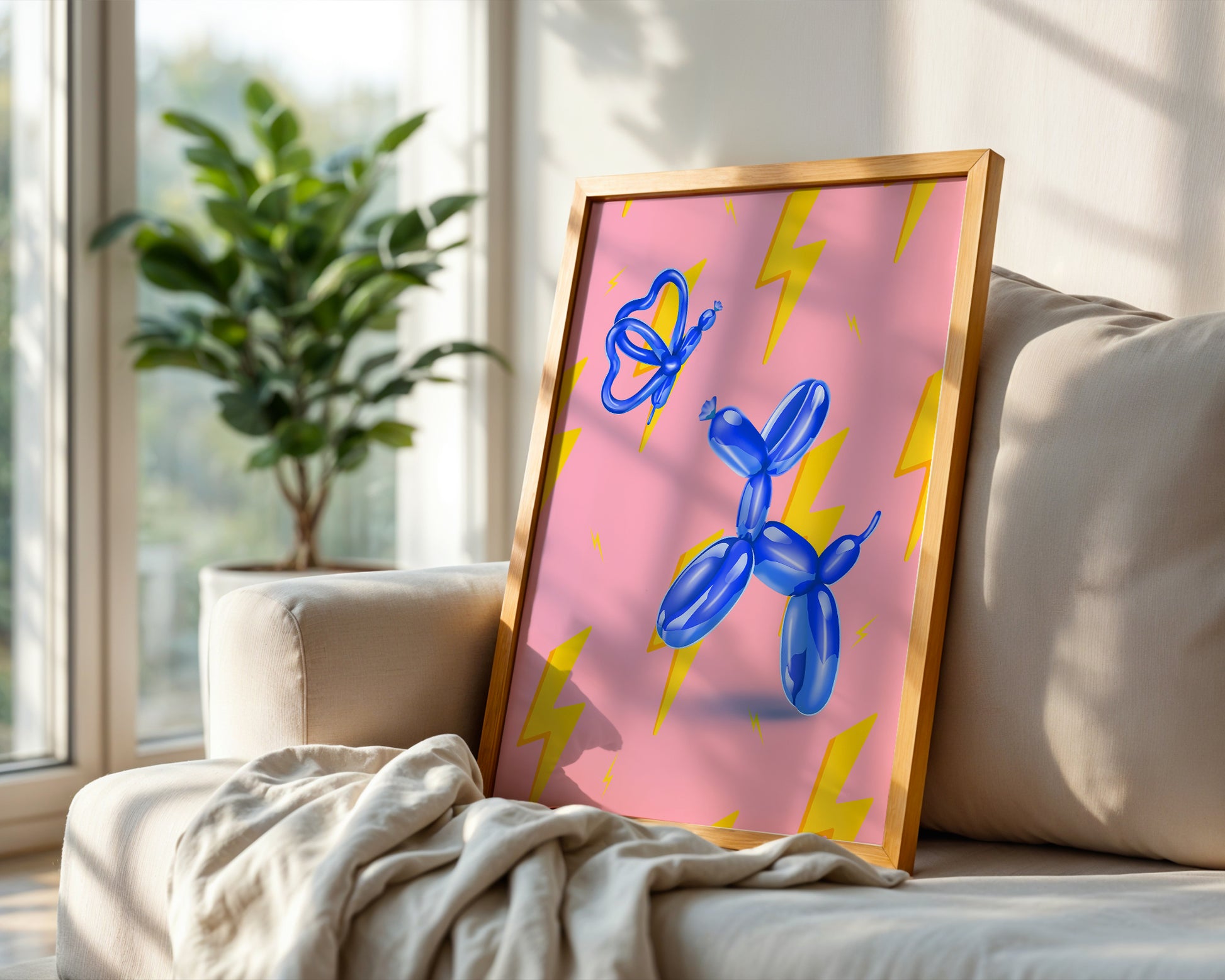 Jumping Balloon Dog and Butterfly No2