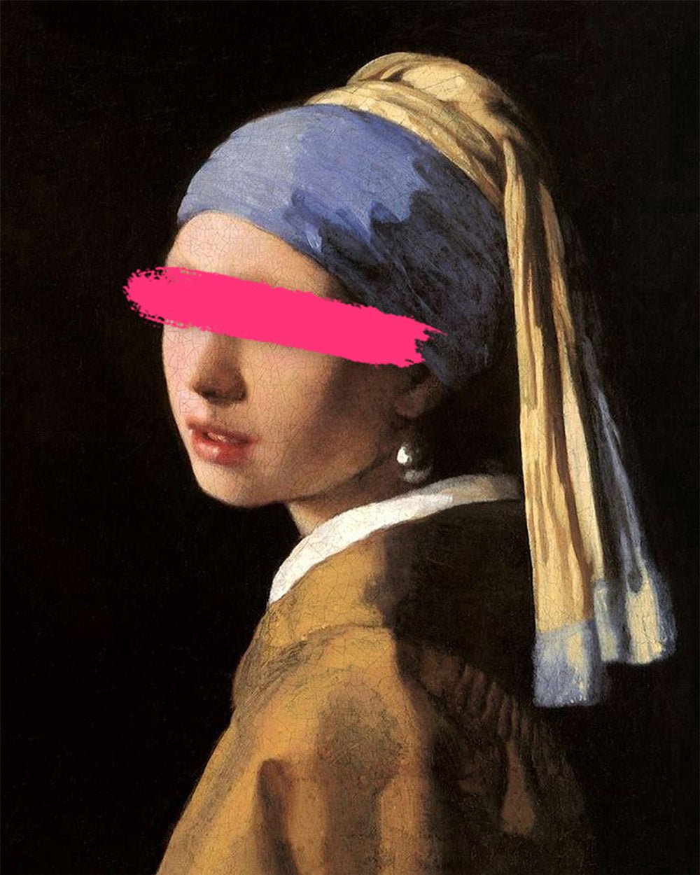 Altered Portrait of Girl With A Pearl Earring