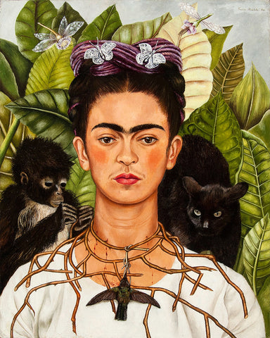Frida Kahlo - Self-Portrait with Thorn Necklace and Hummingbird