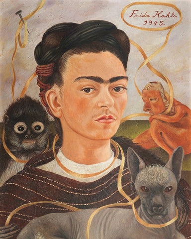 Frida Kahlo - Self Portrait with Small Monkey