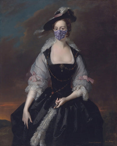 Altered Portrait of Lady Frances Courtenay Duvet