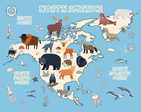 Animal Map of North America