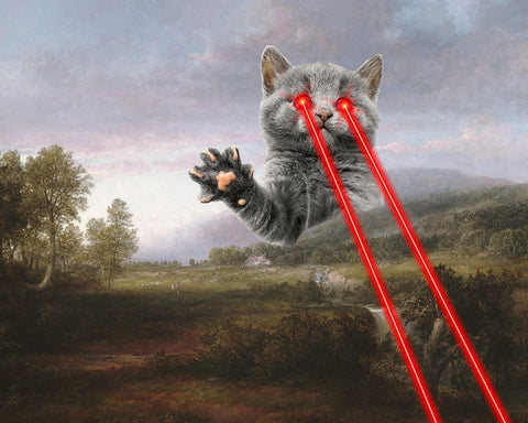 Cat With Laser Eyes No1