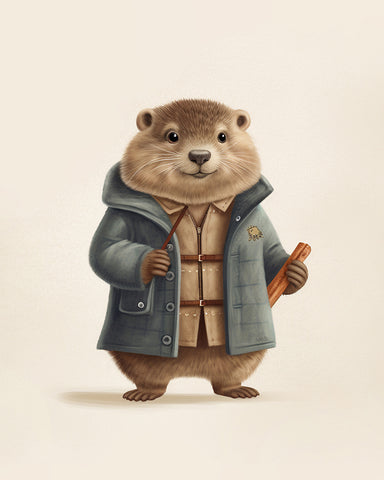 Beaver In Jacket
