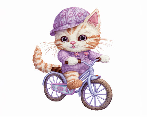 Kitty Riding A Bicycle