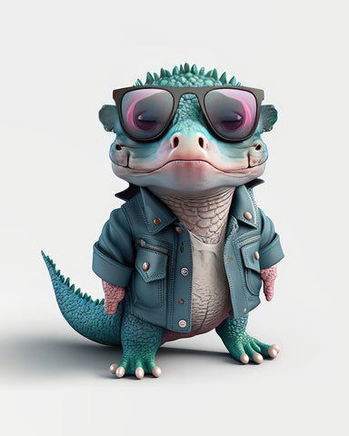 Baby Alligator in Glasses