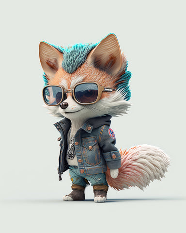 Baby Fox in Sunglasses No1