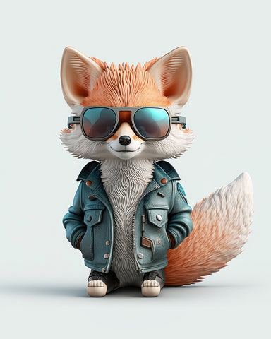 Baby Fox in Sunglasses No2