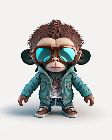 Baby Monkey in Sunglasses