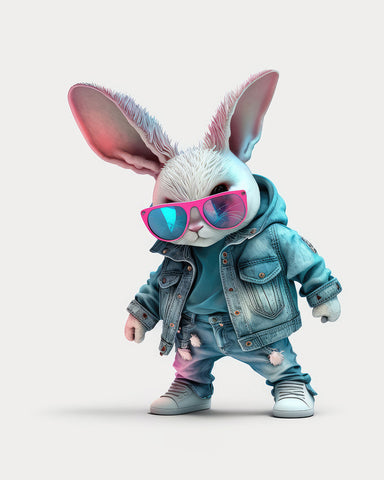 Baby Rabbit in Sunglasses
