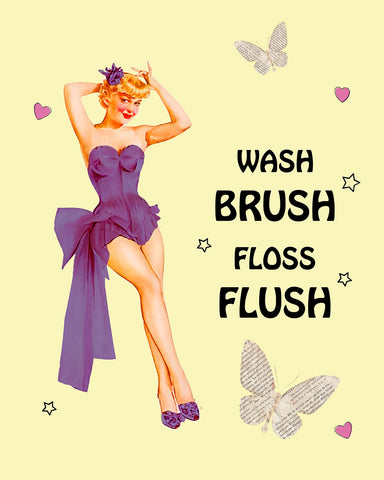 Wash Brush Floss Flush No3
