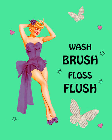 Wash Brush Floss Flush No4