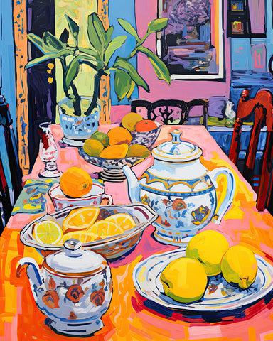 Fruits and Teapot
