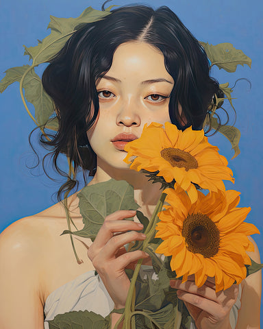 Woman with Sunflower
