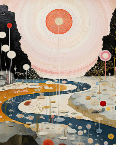 Trippy Eye Over Weird Landscape