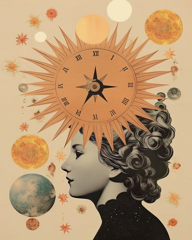 Psychedelic Woman and Clock
