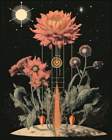 Trippy Flowers in Space No1