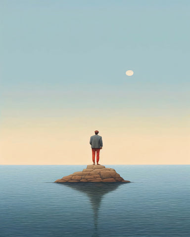 Man In The Middle of The Ocean