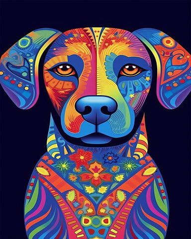 Trippy Dog Portrait