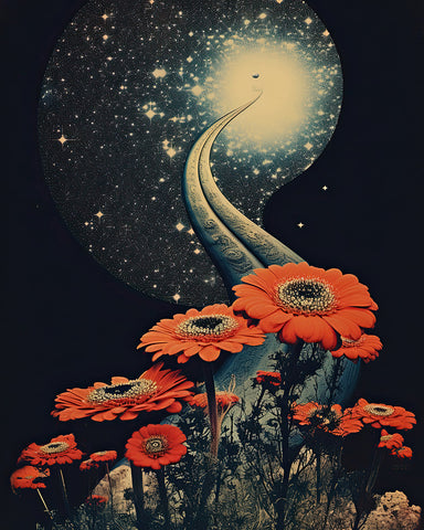 Trippy Flowers in Space No2