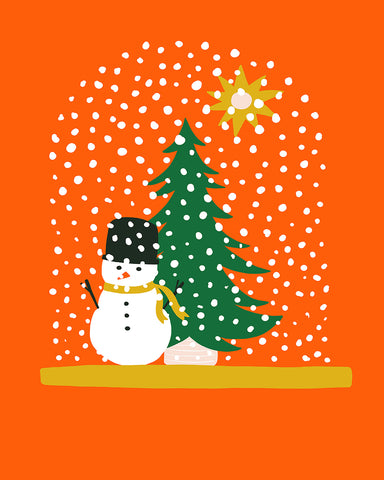Snowman and Christmas Tree