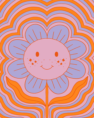 Groovy Smiley Flower No3