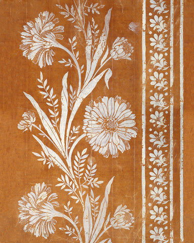 Burnt Orange Floral Pattern
